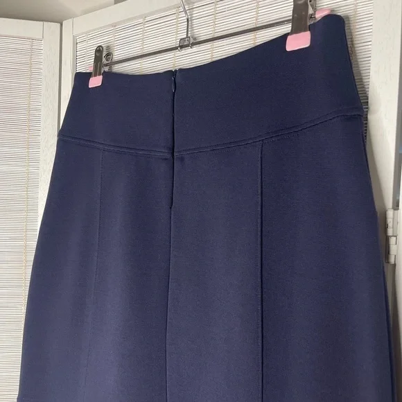 Maeve Anthropologie Navy Stretch Skirt High Waist Pockets Structured XS - Picture 4 of 7